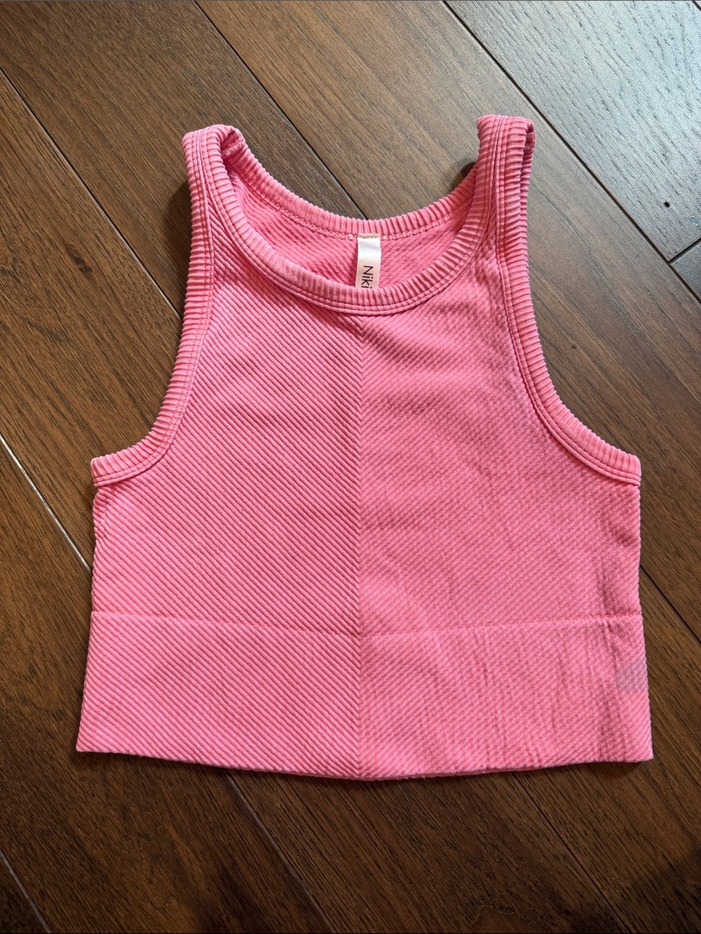 Nikibiki Pink Ribbed Cropped Tank Top Size XS/S? - C11-708